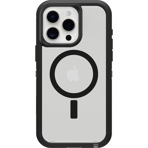 OtterBox Defender XT Case for iPhone 15 Pro Max with MagSafe, Shockproof, Drop proof, Ultra-Rugged, Protective Case, 5x Tested to Military Standard, Dark Side-Clear