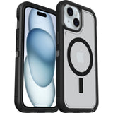 OtterBox Defender XT Case for iphone 15 / iPhone 14 / iPhone 13 with MagSafe, Shockproof, Drop Proof, Ultra-Rugged, Protective Case, 5X Tested to Military Standard, Dark Side-Clear