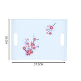 Melamine Serving Tray, Set of 3 (Small, Medium and Large Size) Cherry Blossom