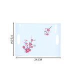 Melamine Serving Tray, Set of 3 (Small, Medium and Large Size) Cherry Blossom