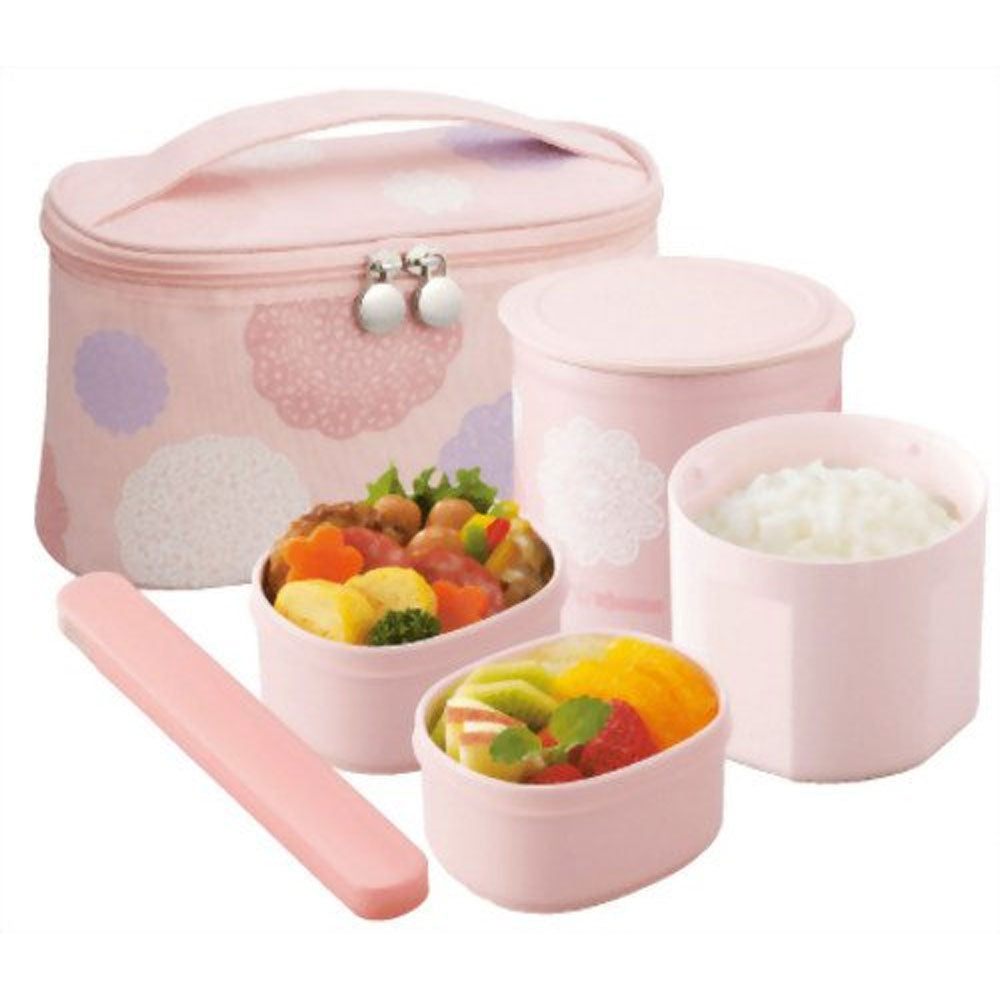 Zojirushi Stainless Vacuum Insulated Lunch Box, 620ml, Lace Pink (SZGC-02-PD)