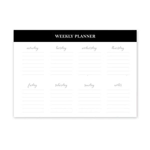 Chambers of Ink PN6 Desk Planner A4 Size, Undated 52 Tear Off Sheets, Black/White