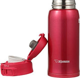 Zojirushi Stainless Steel Vacuum Insulated Bottle, 360ml, Clear Red (SM-SA36-RW)