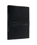 Chambers of Ink Midnight Genuine Leather Unlined Traveler's Notebook Diary with Tie (Black)