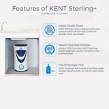 Kent Sterling Plus RO+UV+UF+TDS Cont. Under The Sink RO Water Purifier, 6 Liter