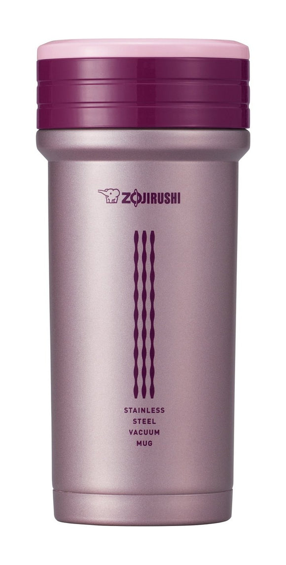 Zojirushi Stainless Steel Vacuum Insulated Mug, 350ml, Strainer Pearl Pink (SMCTE-35-PB)