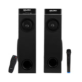 Salora SST2490W 24" Twin Tower 120W Bluetooth Speaker with Cordless MIC | Karaoke support